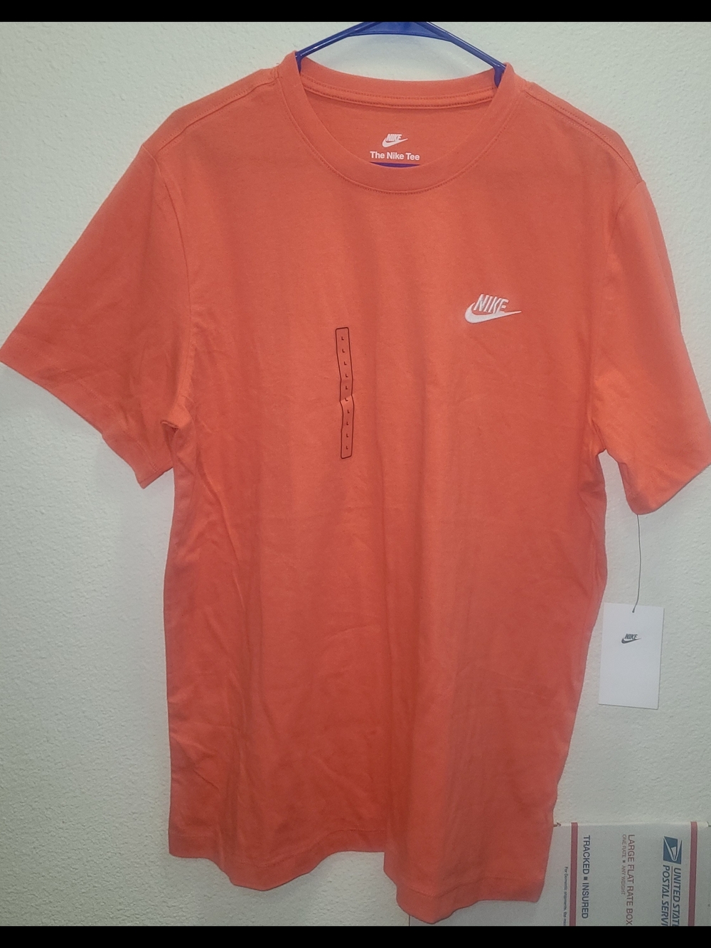Nike Men’s Orange Short-Sleeve Tee with White Swoosh